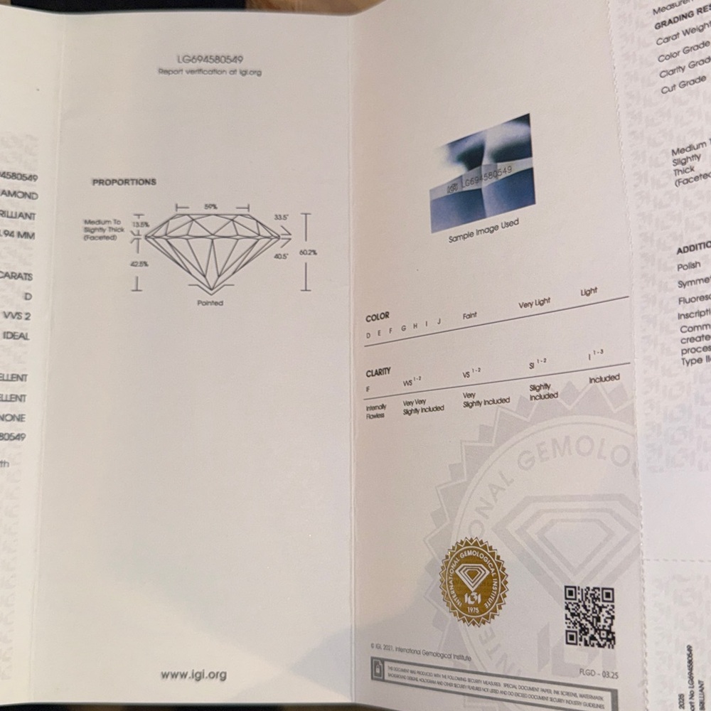 Lab Diamond Engagement Ring - Picture 5 of 11